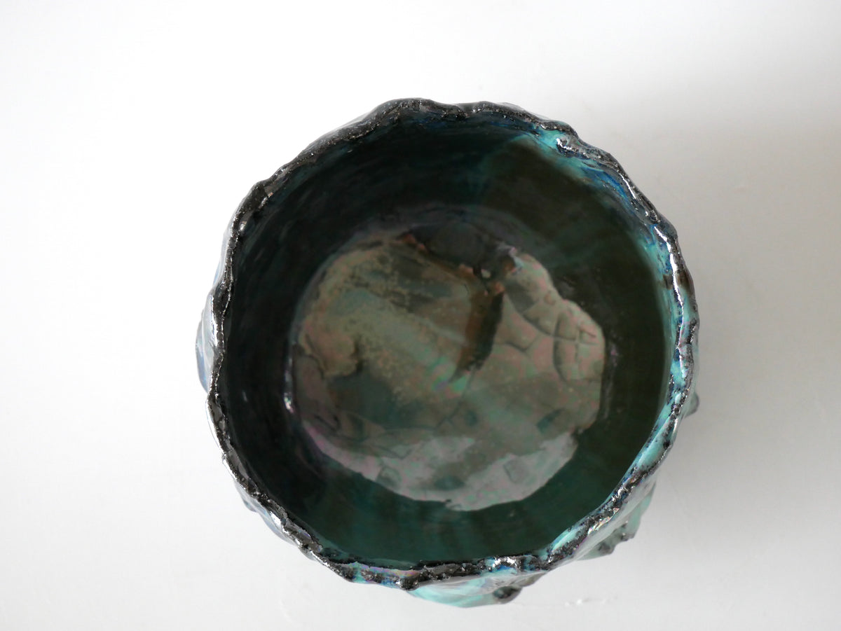 Takafumi Kimura [017. Green Glaze Iridescent Tea Bowl]