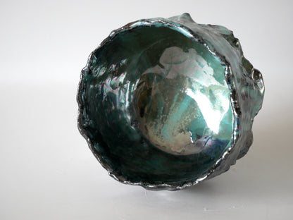 Takafumi Kimura [017. Green Glaze Iridescent Tea Bowl]