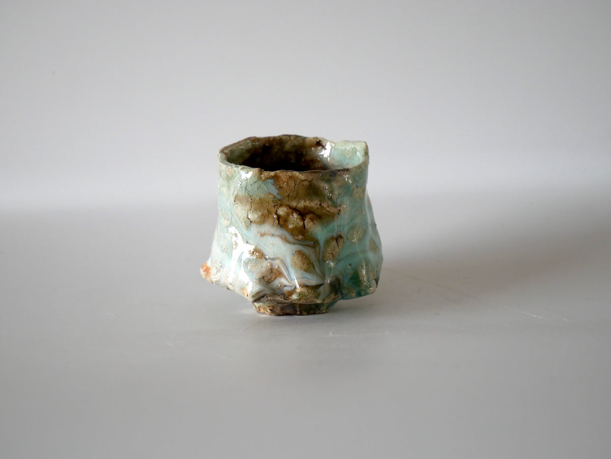 Takashi Kimura [130. Green and White Glazed Guinomi]