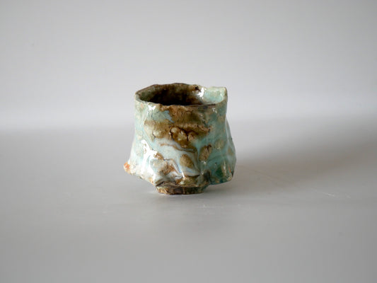 Takashi Kimura [130. Green and White Glazed Guinomi]