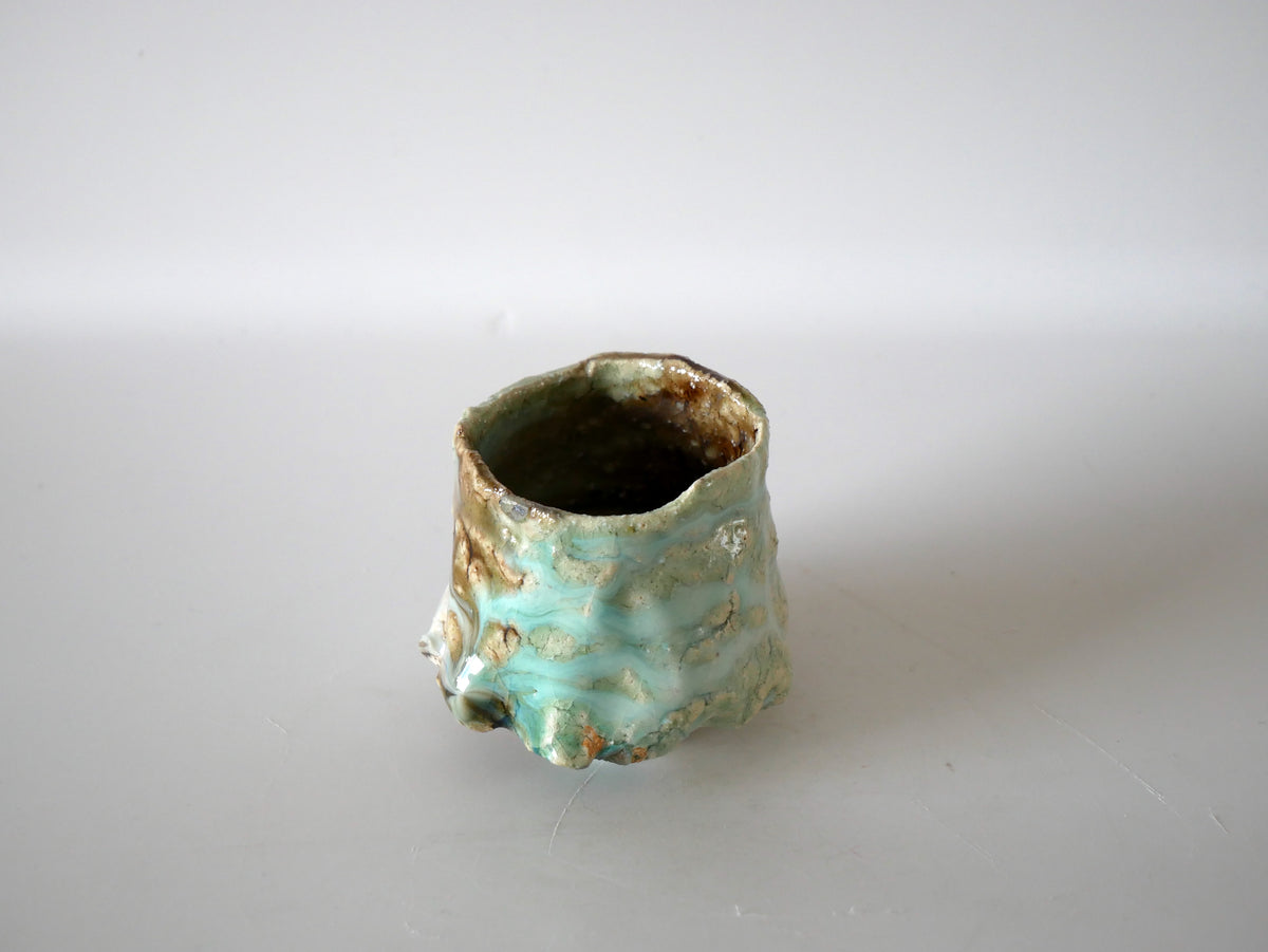 Takashi Kimura [130. Green and White Glazed Guinomi]