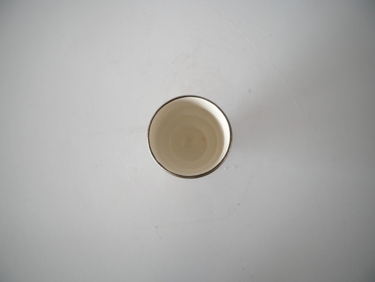 WAKABAYASHI Kazue [49. Silver and Lacquer Sake Cup (footed)]