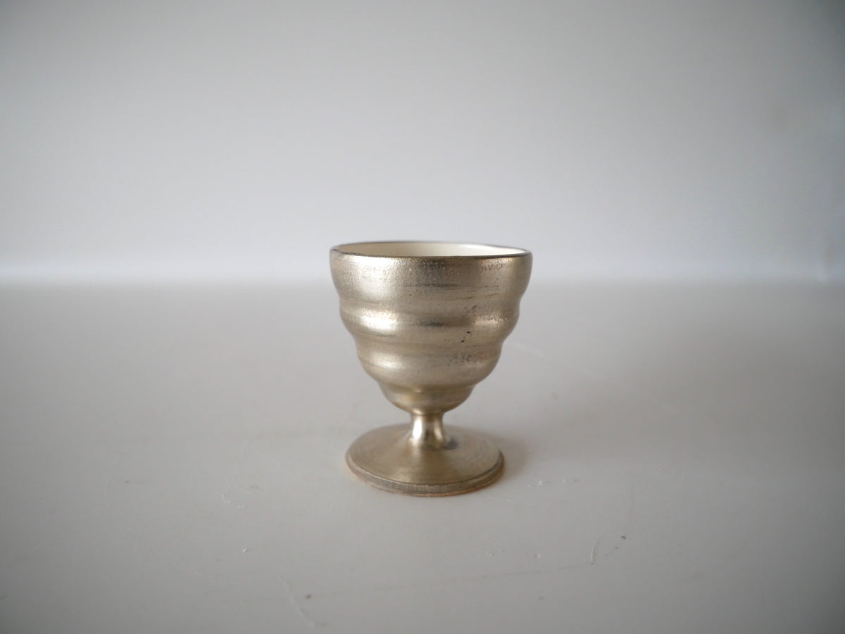 WAKABAYASHI Kazue [49. Silver and Lacquer Sake Cup (footed)]