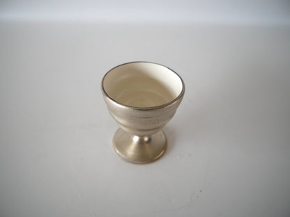 WAKABAYASHI Kazue [49. Silver and Lacquer Sake Cup (footed)]