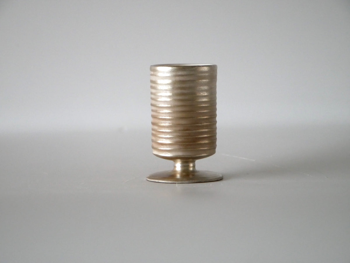 Kazue Wakabayashi [48. Silver Lacquer Sake Cup (footed)]