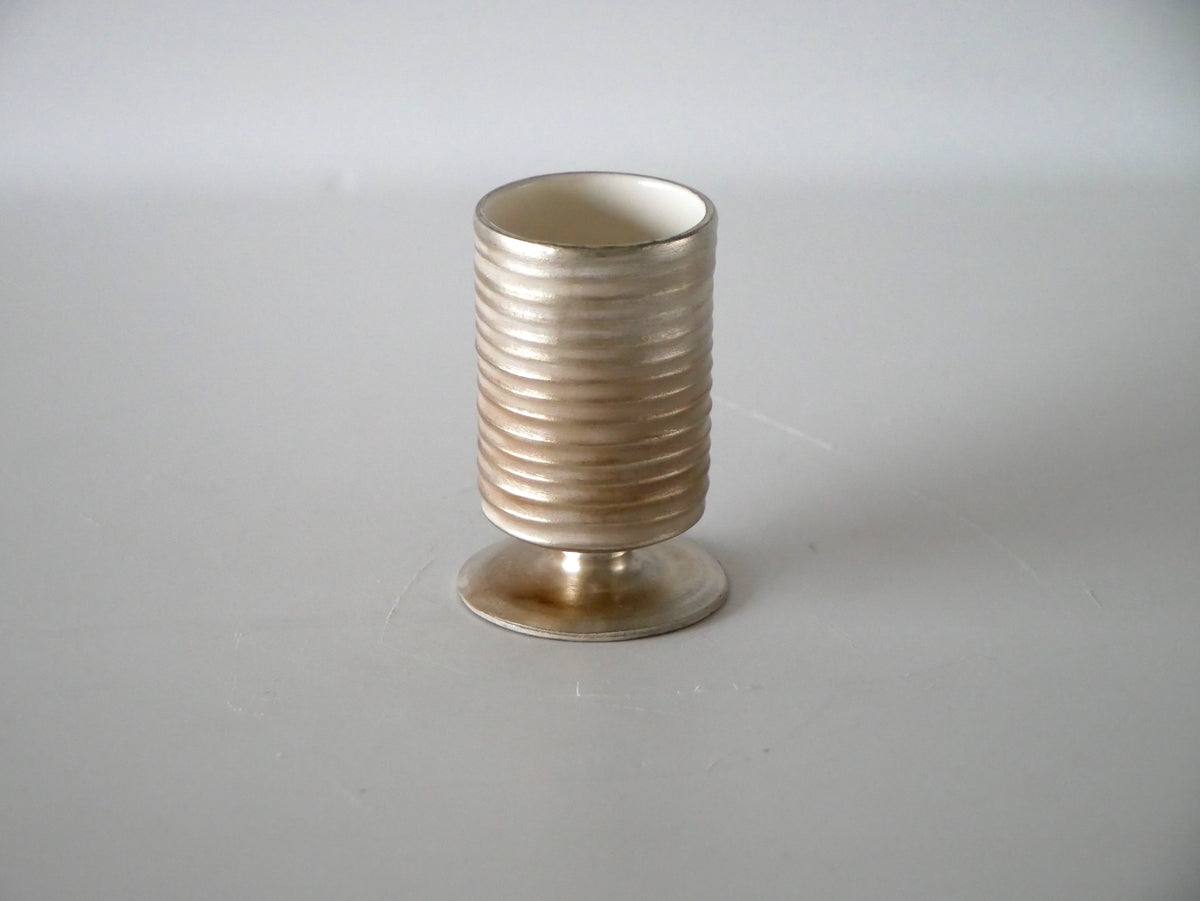 Kazue Wakabayashi [48. Silver Lacquer Sake Cup (footed)]