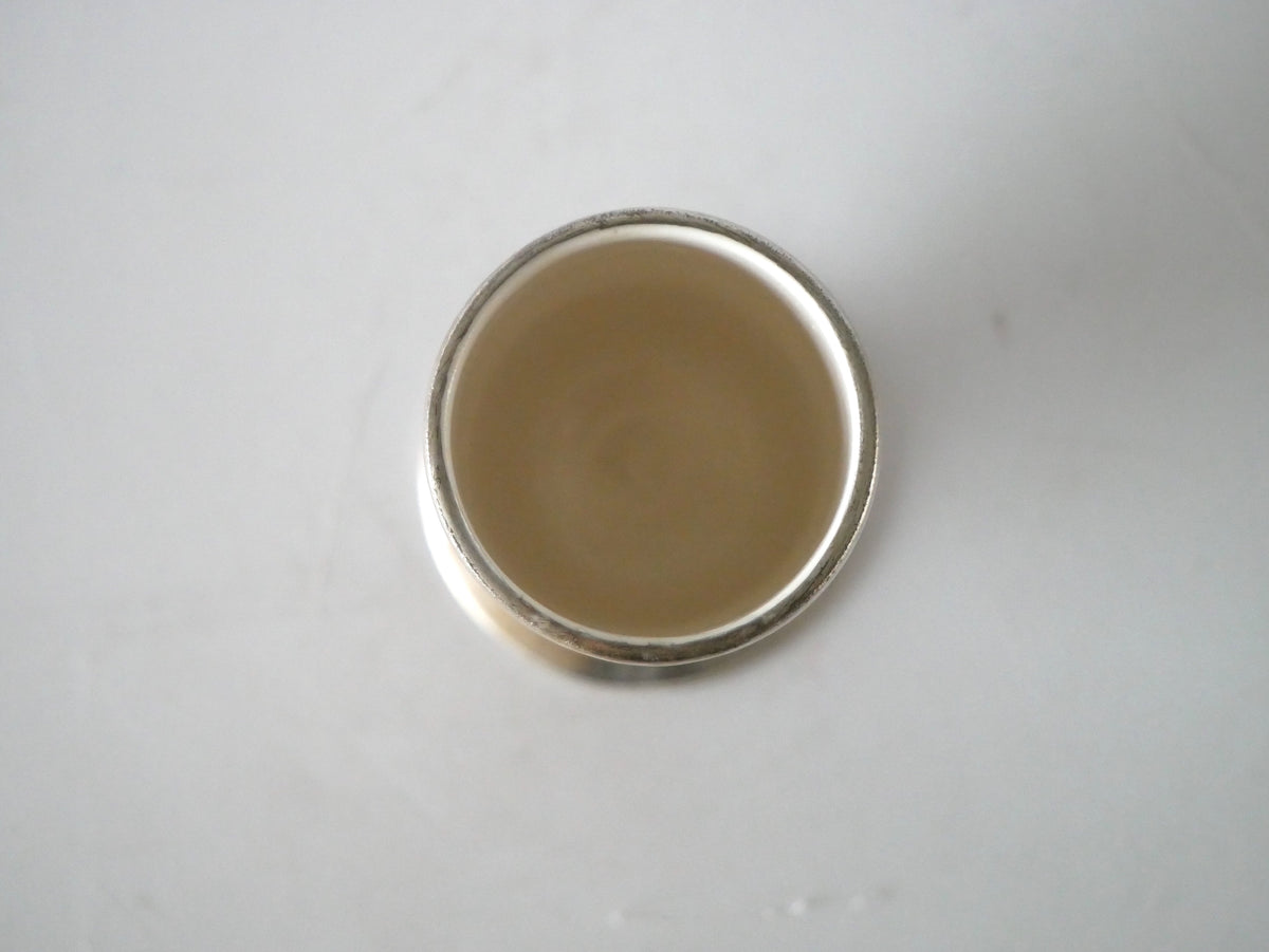 Kazue Wakabayashi [48. Silver Lacquer Sake Cup (footed)]