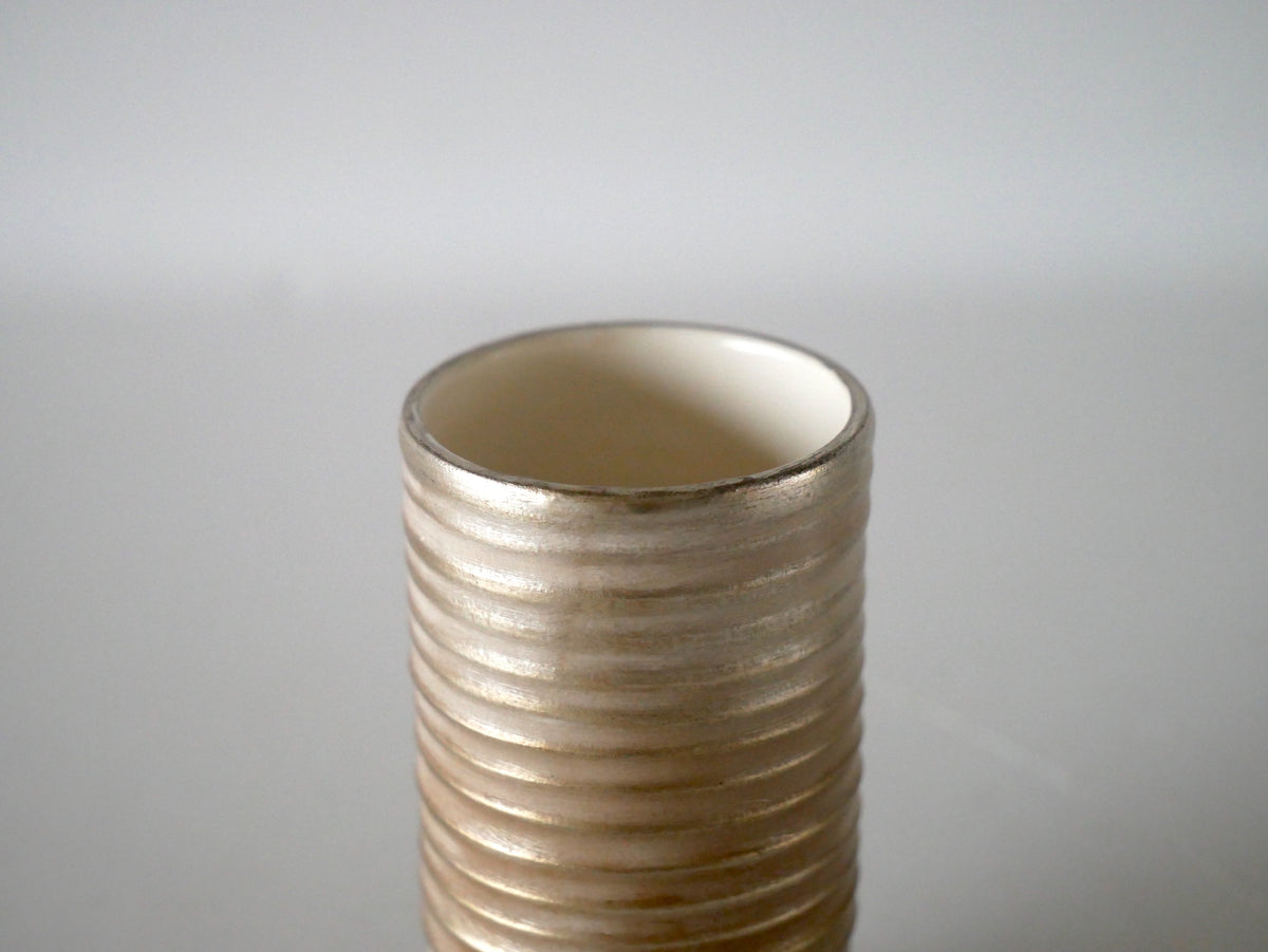 Kazue Wakabayashi [48. Silver Lacquer Sake Cup (footed)]