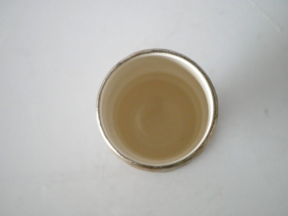 Kazue Wakabayashi [47. Silver Urushi Lacquer Sake Cup (footed)]