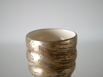 Kazue Wakabayashi [47. Silver Urushi Lacquer Sake Cup (footed)]
