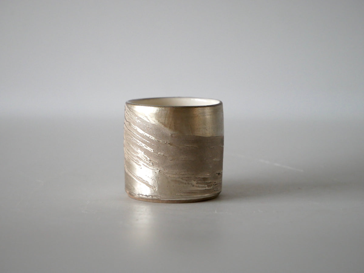 Kazue Wakabayashi [44. Silver Lacquer Sake Cup (White)]