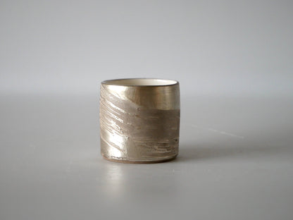 Kazue Wakabayashi [44. Silver Lacquer Sake Cup (White)]