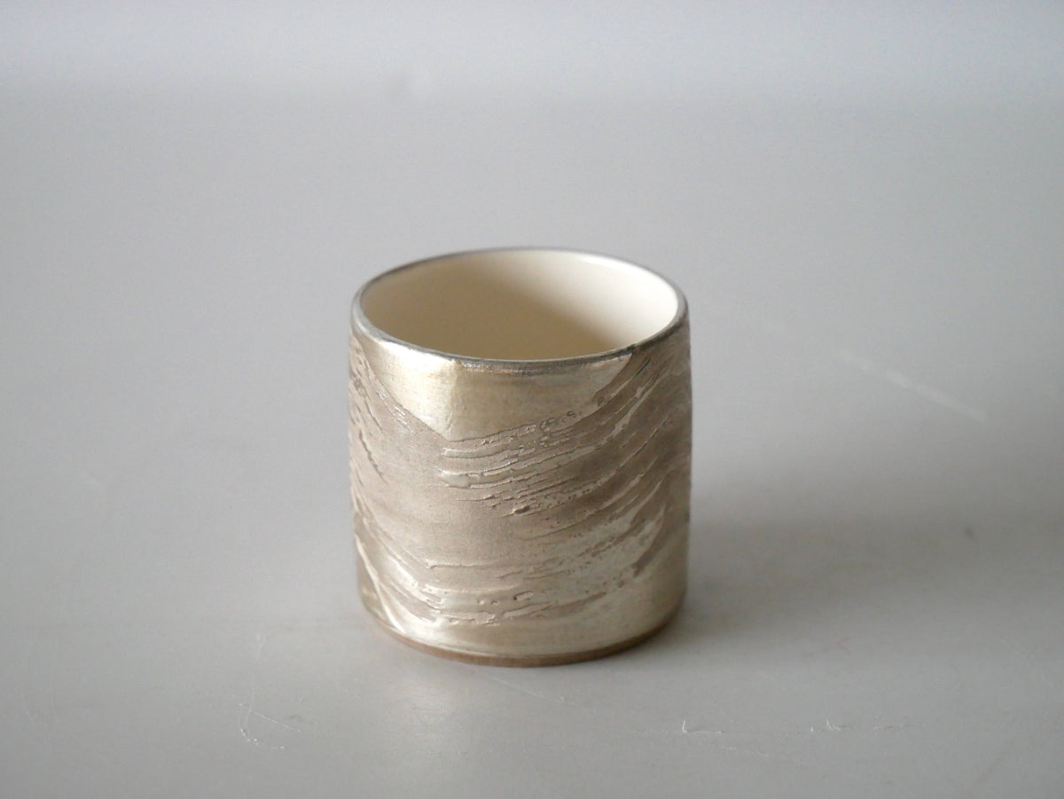 Kazue Wakabayashi [44. Silver Lacquer Sake Cup (White)]