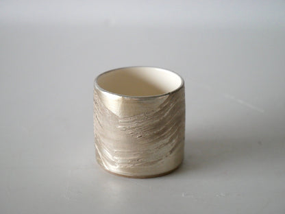 Kazue Wakabayashi [44. Silver Lacquer Sake Cup (White)]