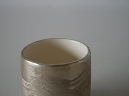 Kazue Wakabayashi [44. Silver Lacquer Sake Cup (White)]