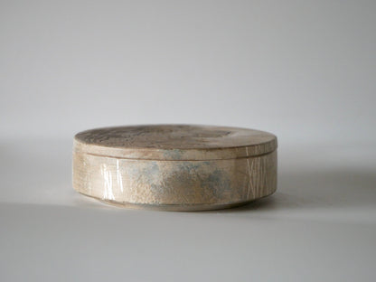 KAZUE WAKABAYASHI [21. Silver Lacquer-Glazed Ceramic Box (Leo)]