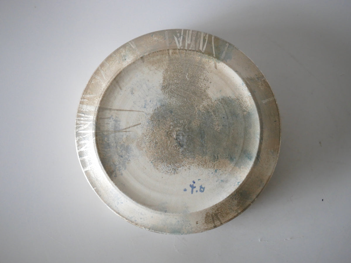 KAZUE WAKABAYASHI [21. Silver Lacquer-Glazed Ceramic Box (Leo)]