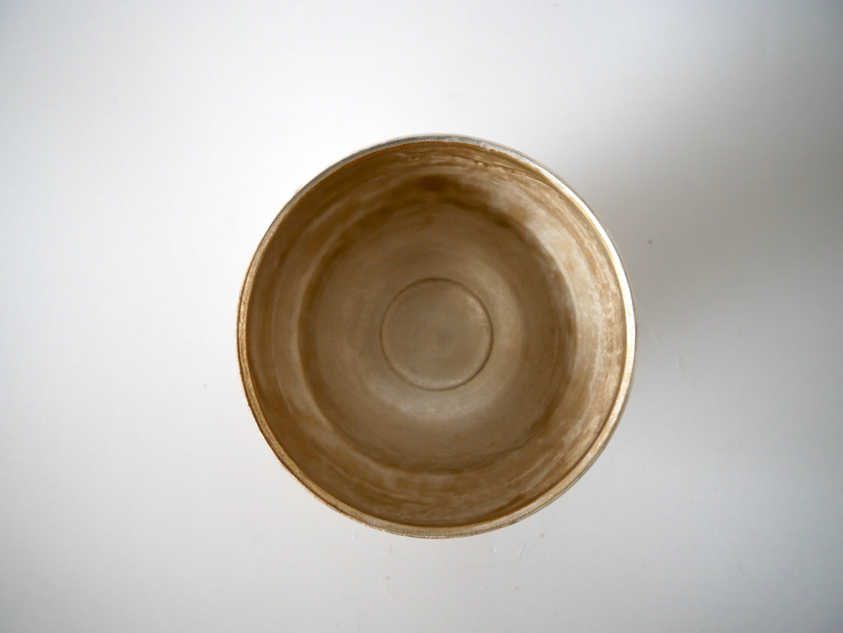 Wakabayashi Kazue [02. Silver Urushi-sai Rinmon Tea Bowl]