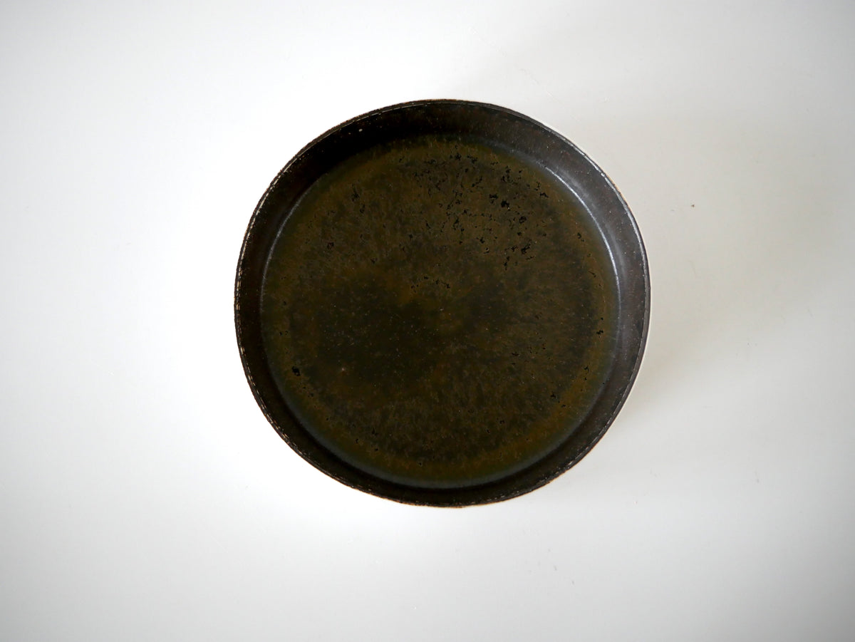 Naotsugu Yoshida [06. Cylindrical Dish (Black Glaze)]